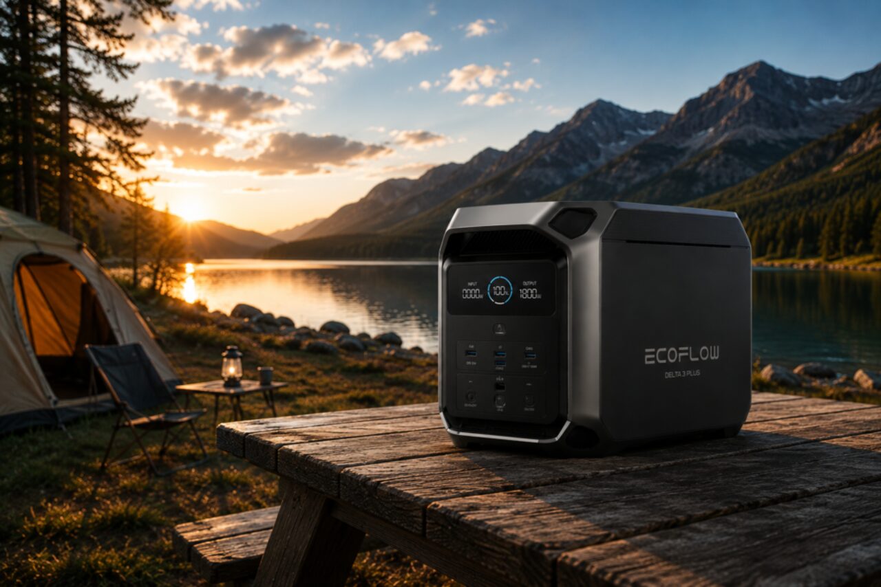 An EcoFlow DELTA 3 portable power station